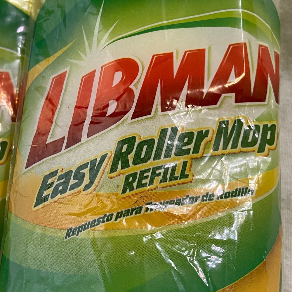 Lot 3 Libman Easy Roller Mop Refill 02017 Yellow USA Genuine Super Absorbent
